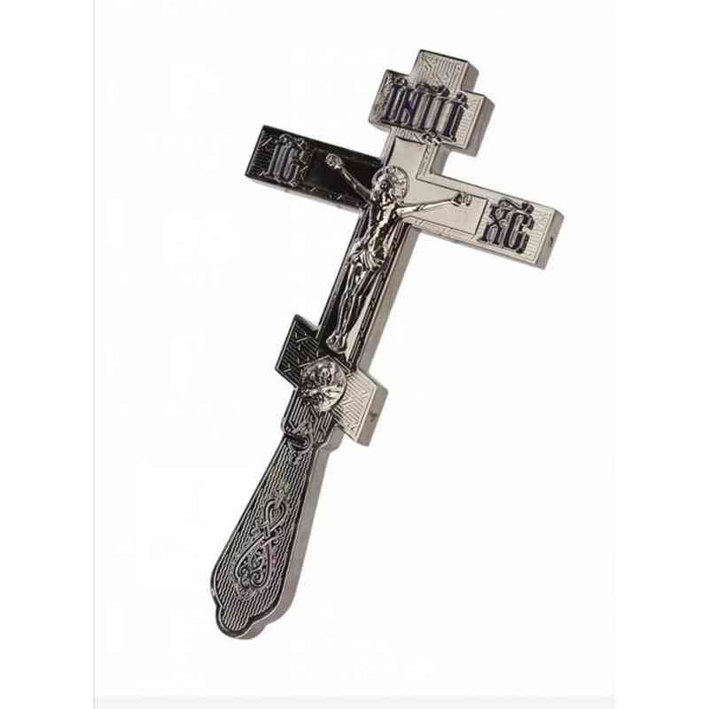 Jesús ortodoxo- utensilios de iglesia de mano, cruz católica