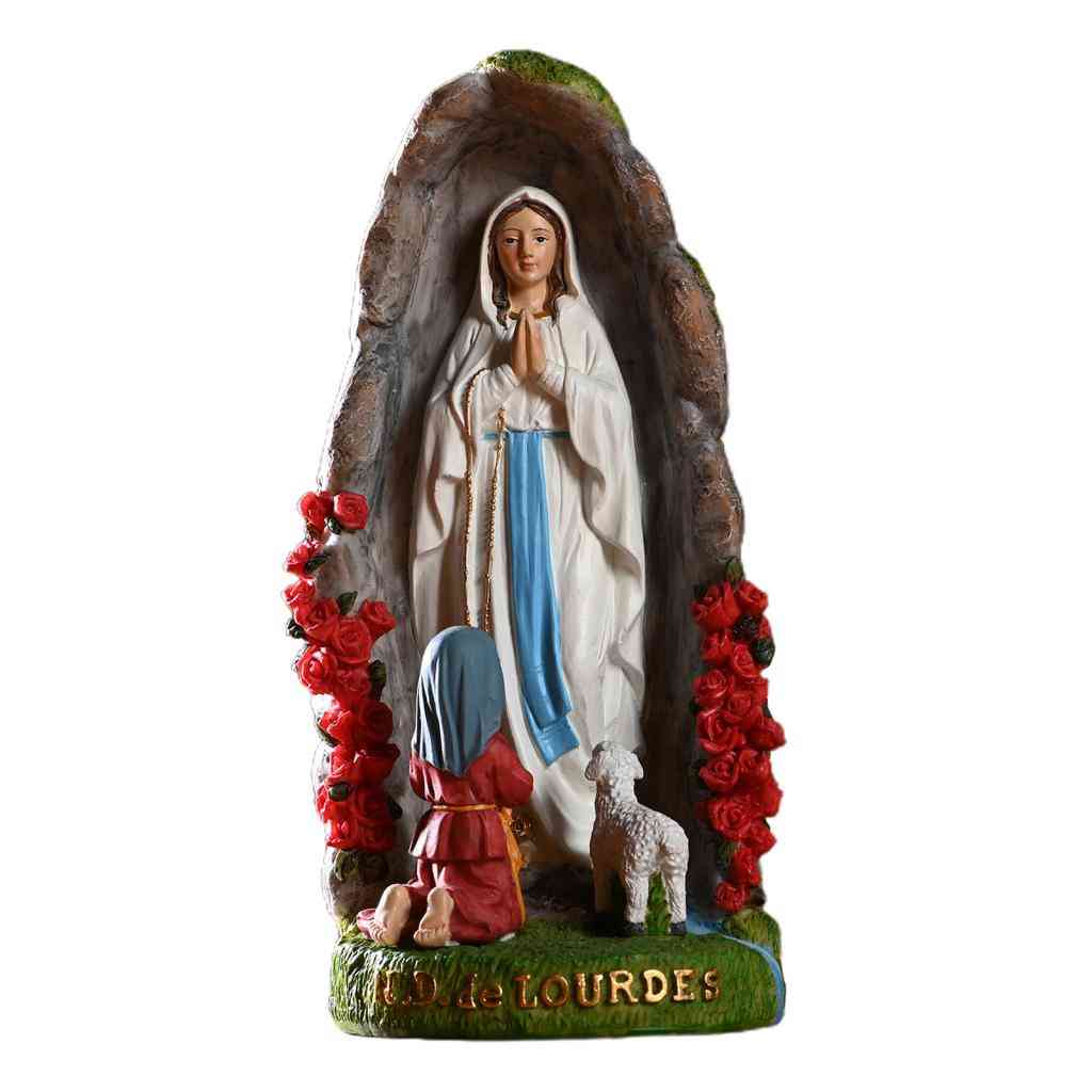 Deviška Marija- kip kipcev, krščanska poroka, dekoracija na namizju