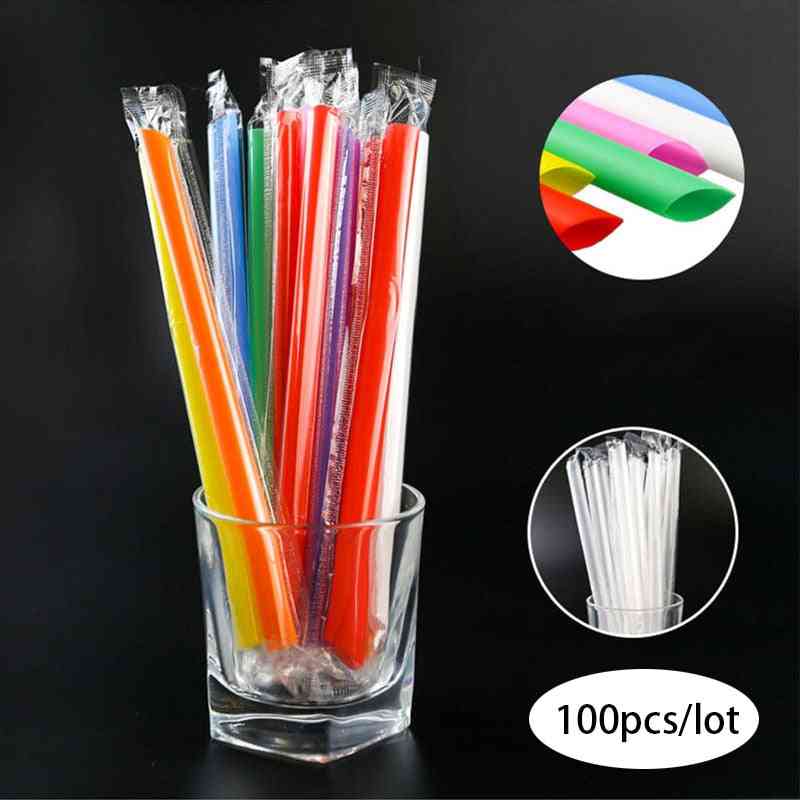 Mixed Colors- Plastic Disposable Drinking, Beverage Straws