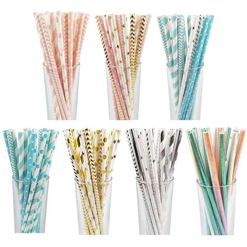 Disposable Paper, Creative Glitter, Drinking Straw