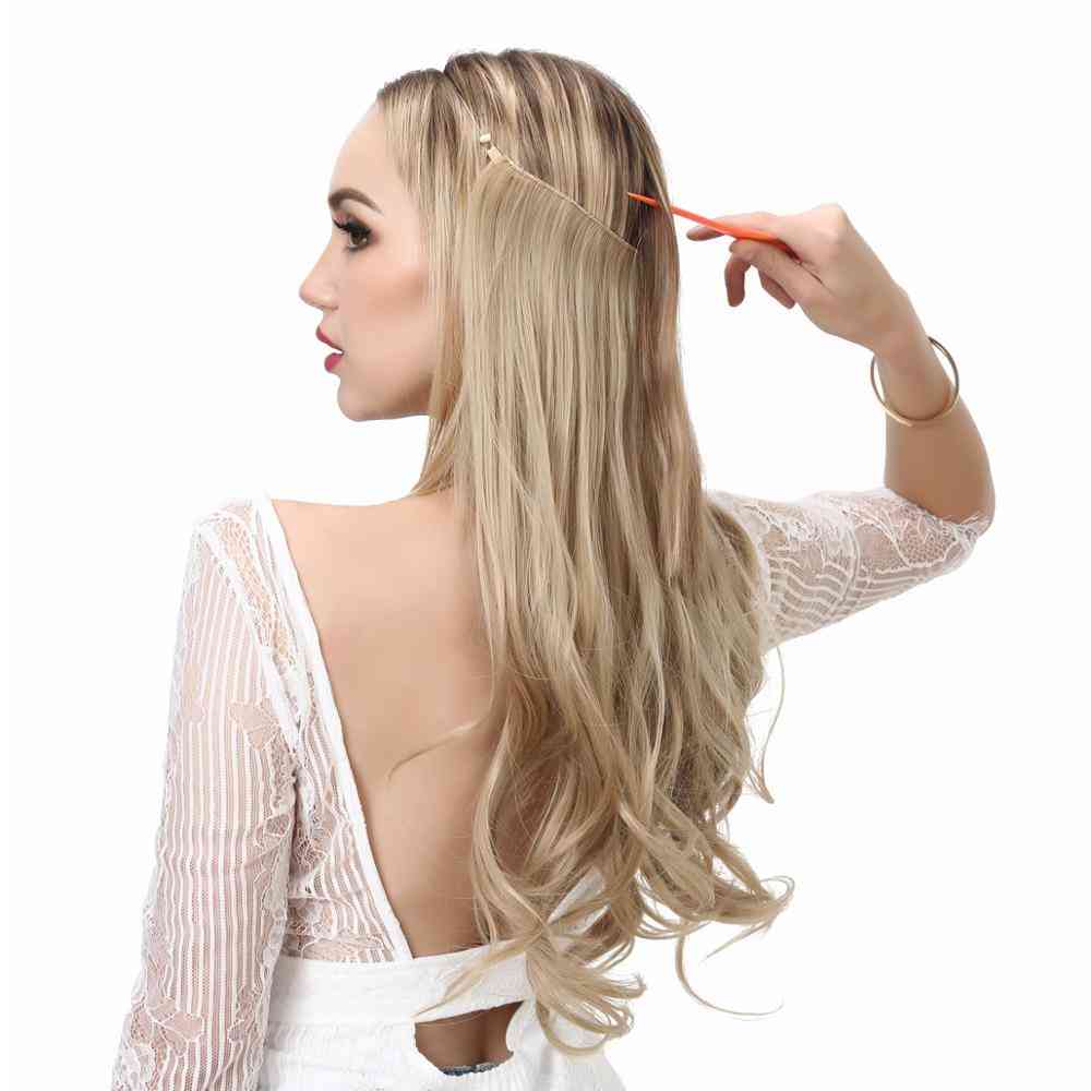 Adjustable- Hair Extensions, Wire Headband, Synthetic Hairpiece