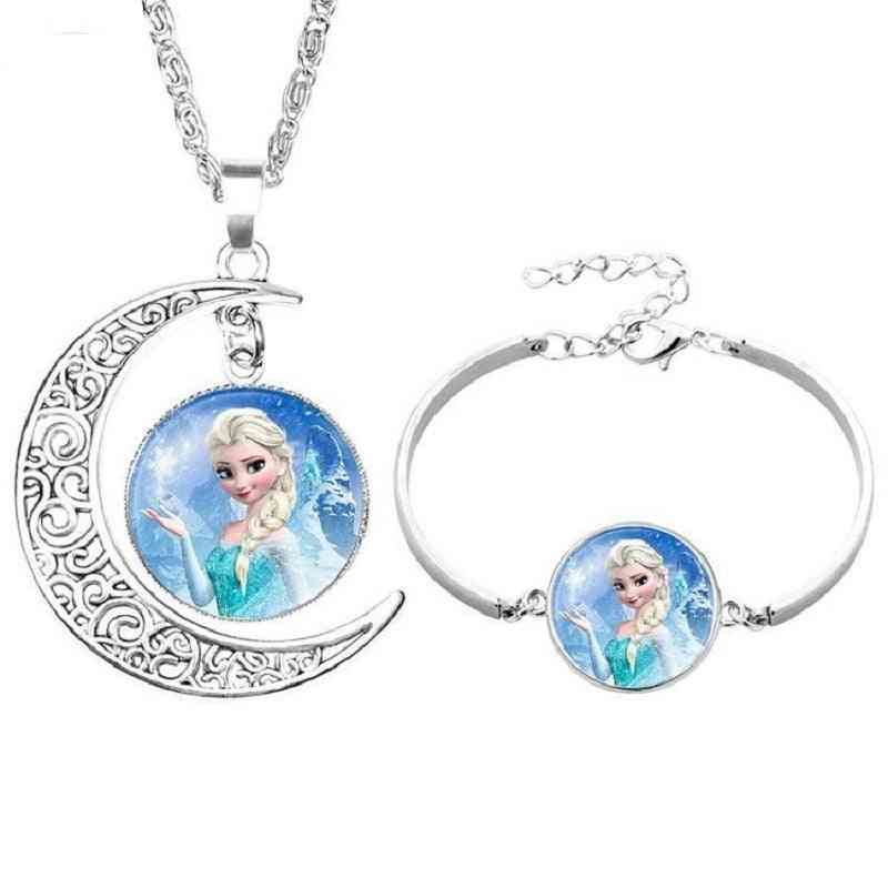Disney Cartoon Princess, Frozen Suit Time Gemstone, Isana Alloy, Bracelet Toy