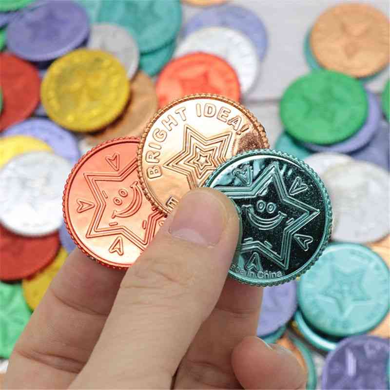 Glückspiraten-Goldmünzen-Plastiksatz, Goldschatzmünzen
