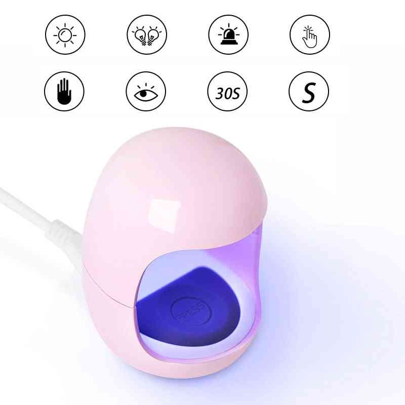 Led Mini Egg Shape Timing Phototherapy Nail Gel Dryer Lamp