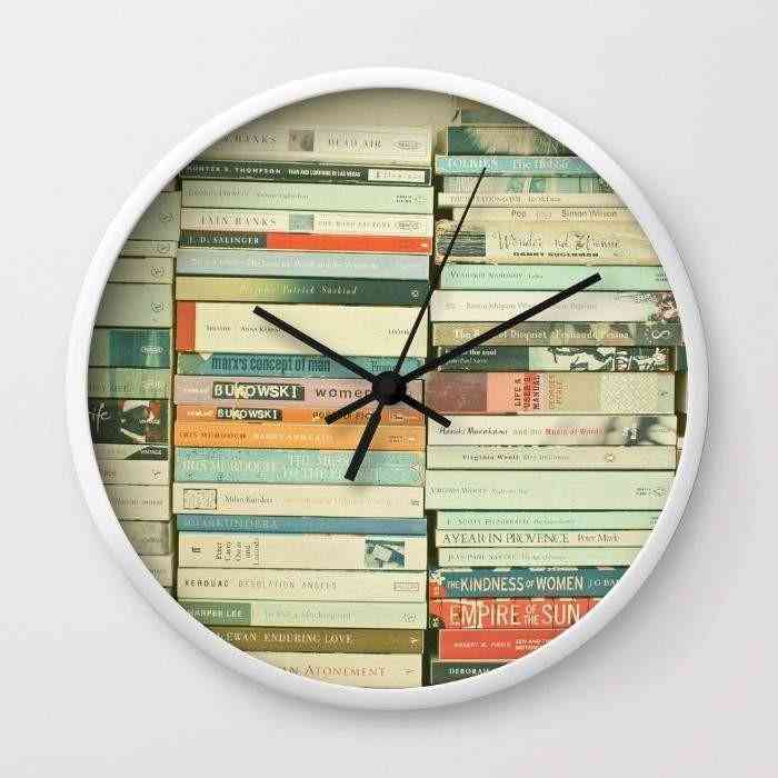 Reloj de pared ratón de biblioteca