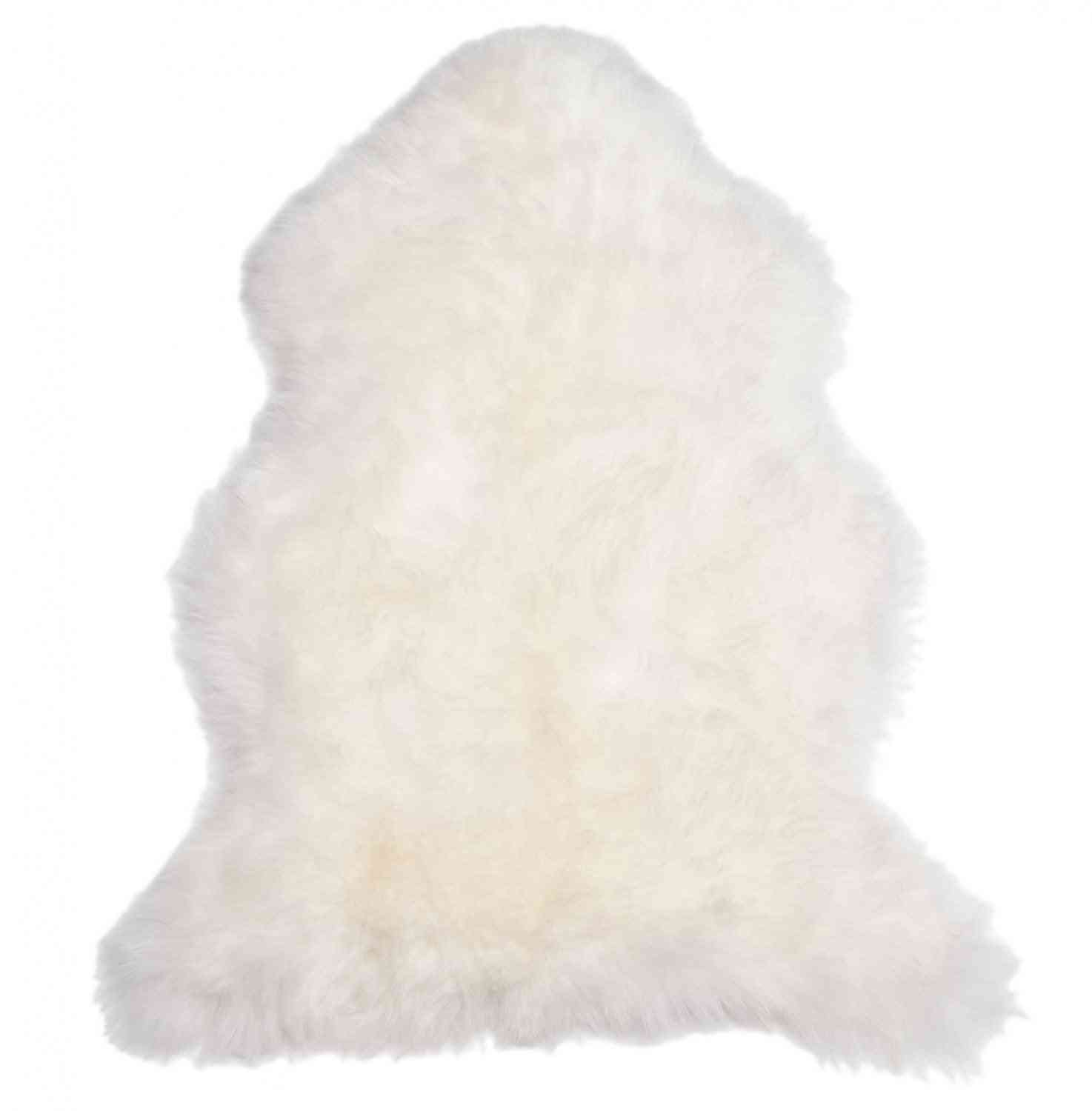Piel de oveja mullida, alfombra de piel de cordero