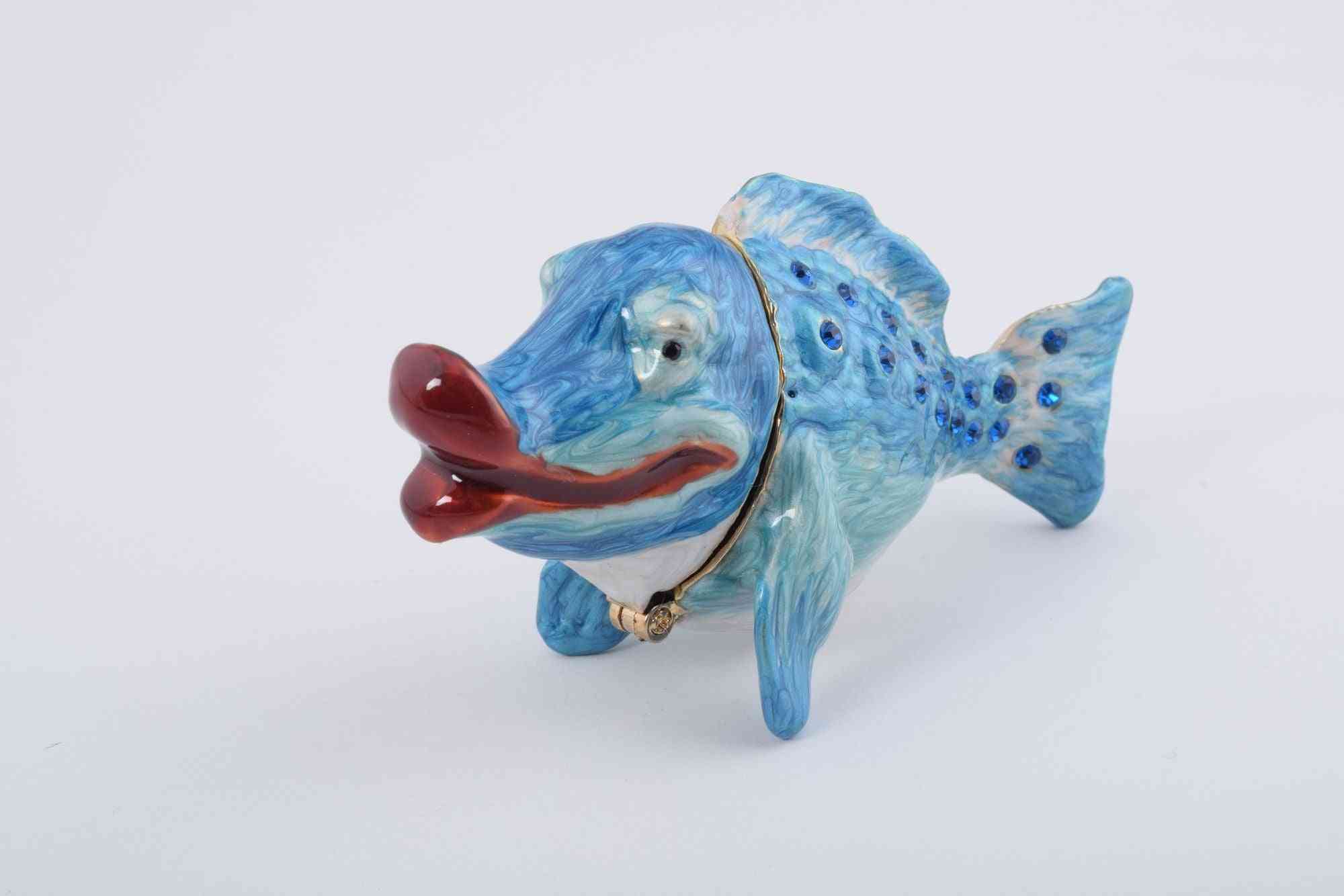 Blue Lady Fish Trinket Box