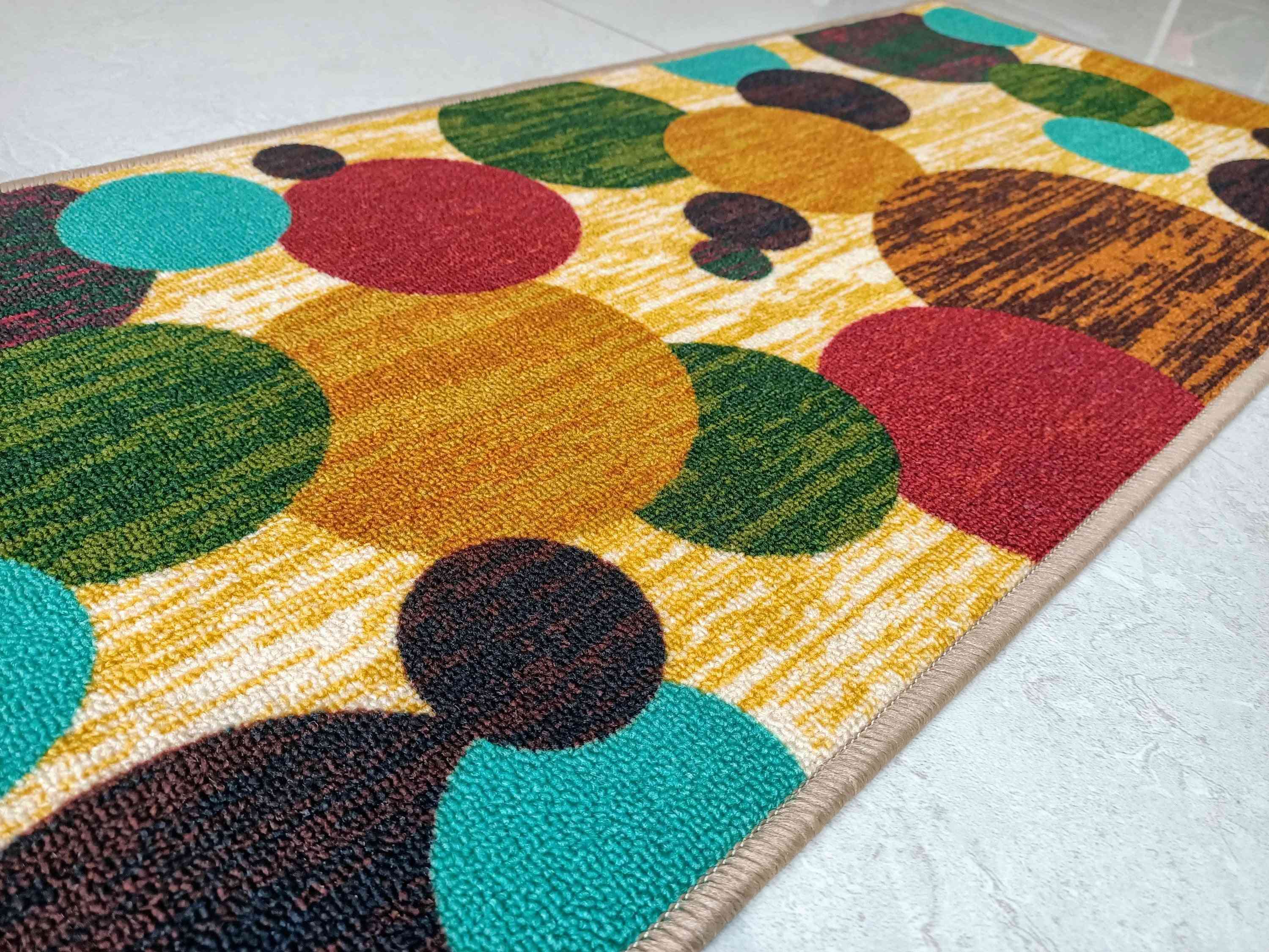 Bubbles Style Polyester, Anti-slip Small Carpet / Rug