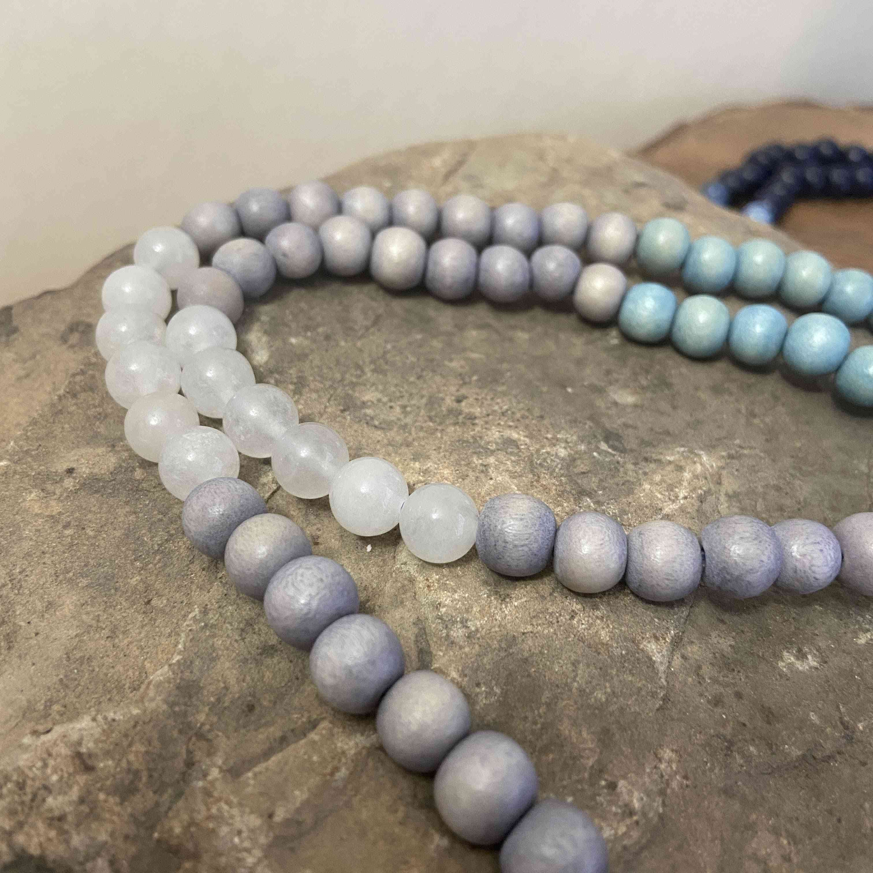 Wooden Beads And Stone Malas