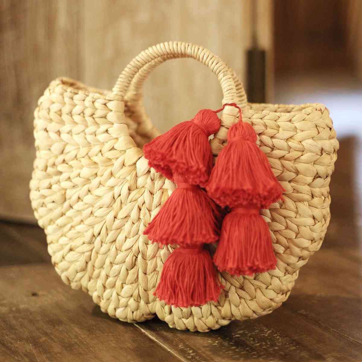 Shell Hyacinth Straw Bag