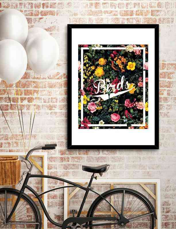 Floral And Birds Pattern Frame