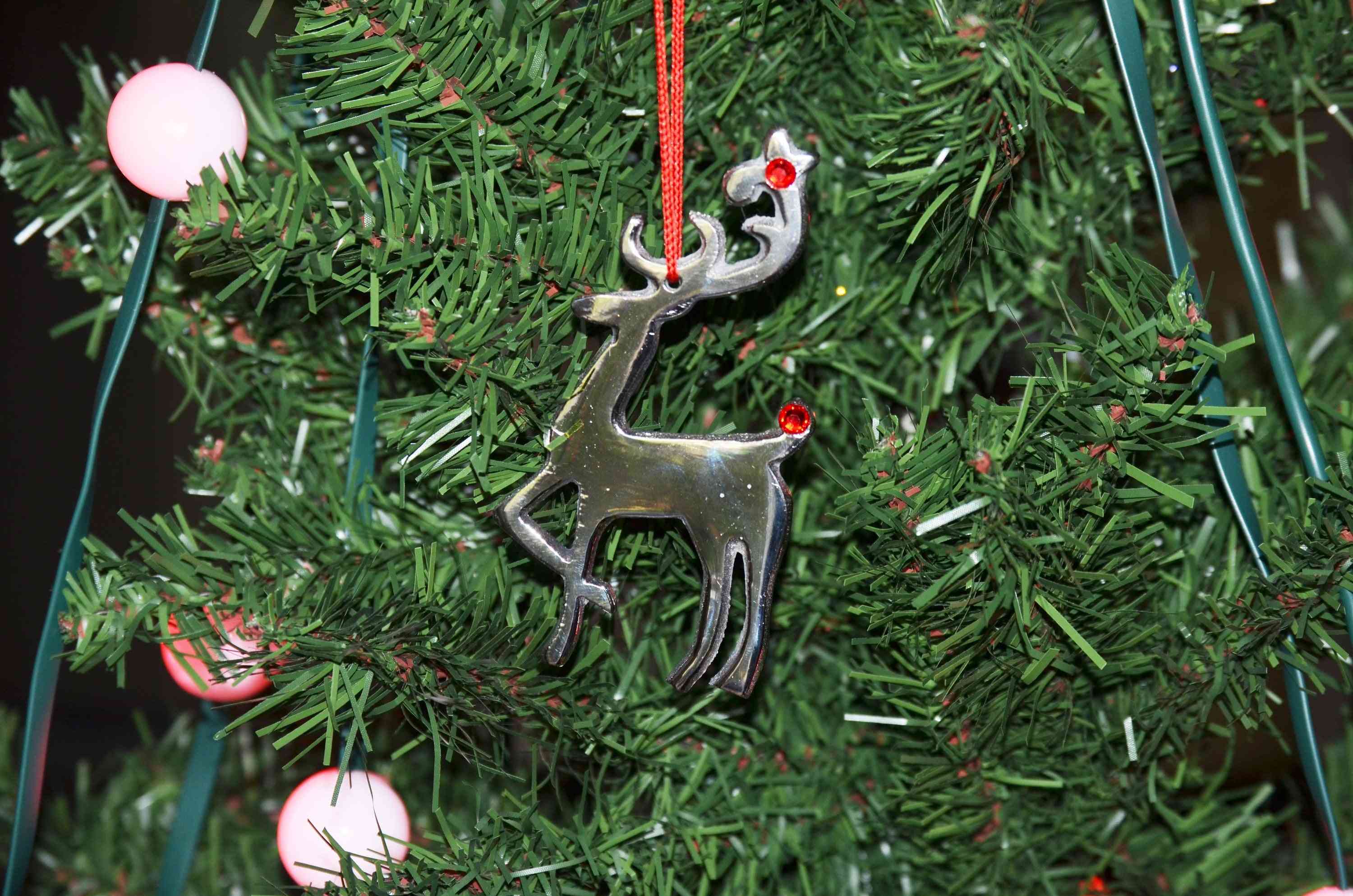 Aluminum Metal Reindeer Ornament For Christmas Decoration