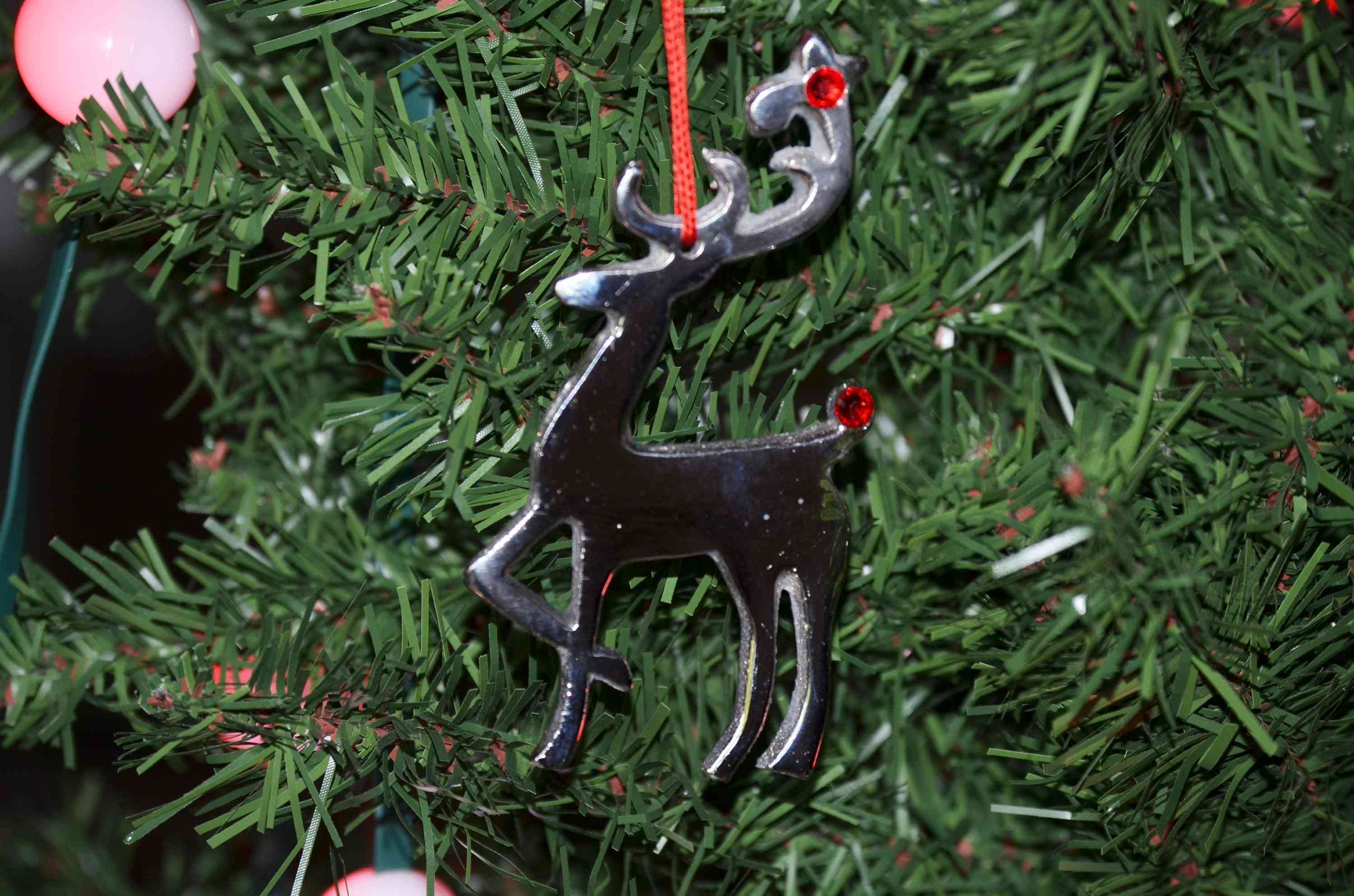 Aluminum Metal Reindeer Ornament For Christmas Decoration