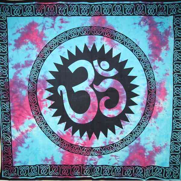 Decorative Om Symbol-tie Dye Art Tapestry