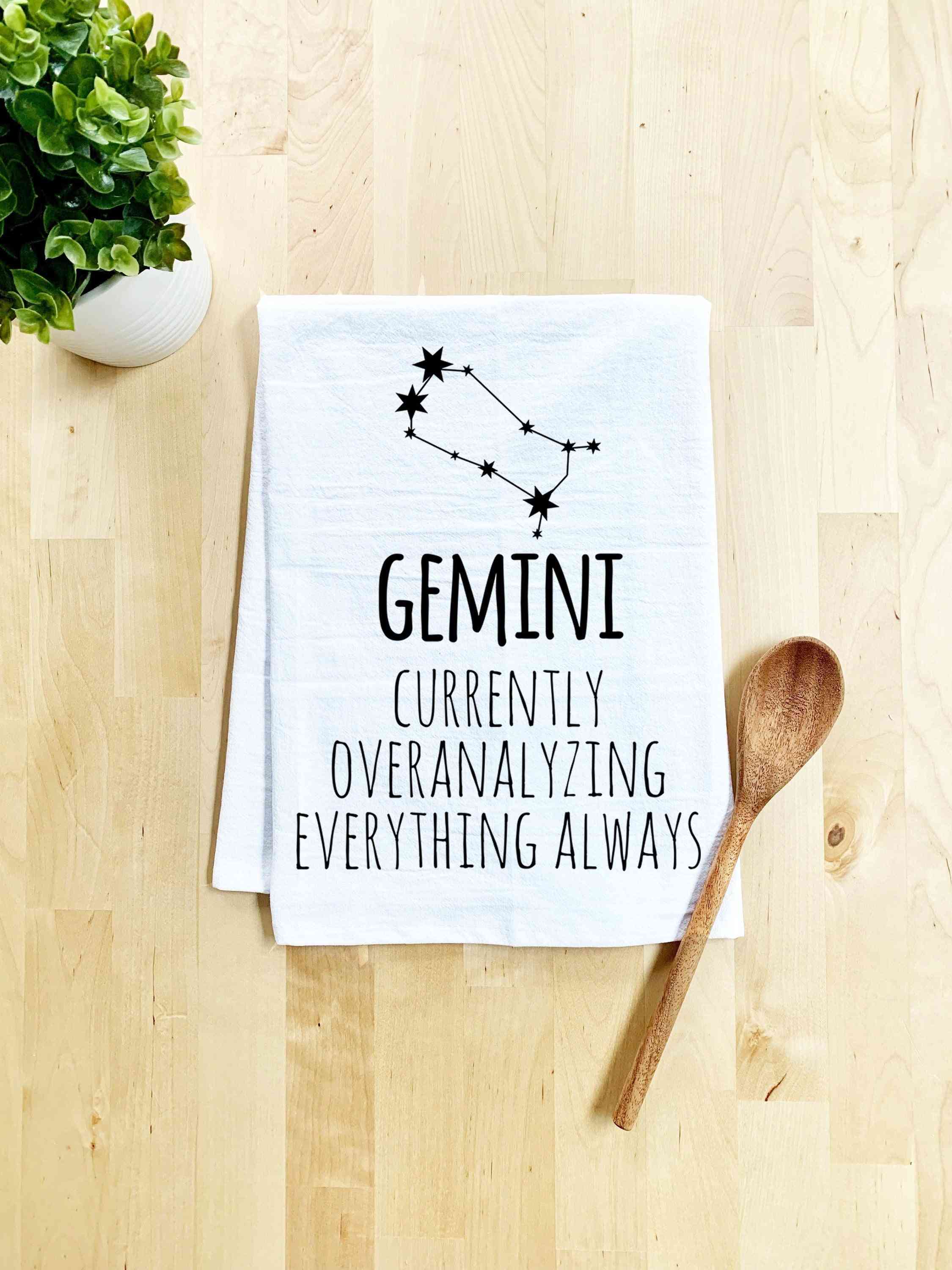Gemini Zodiac Dish Towel