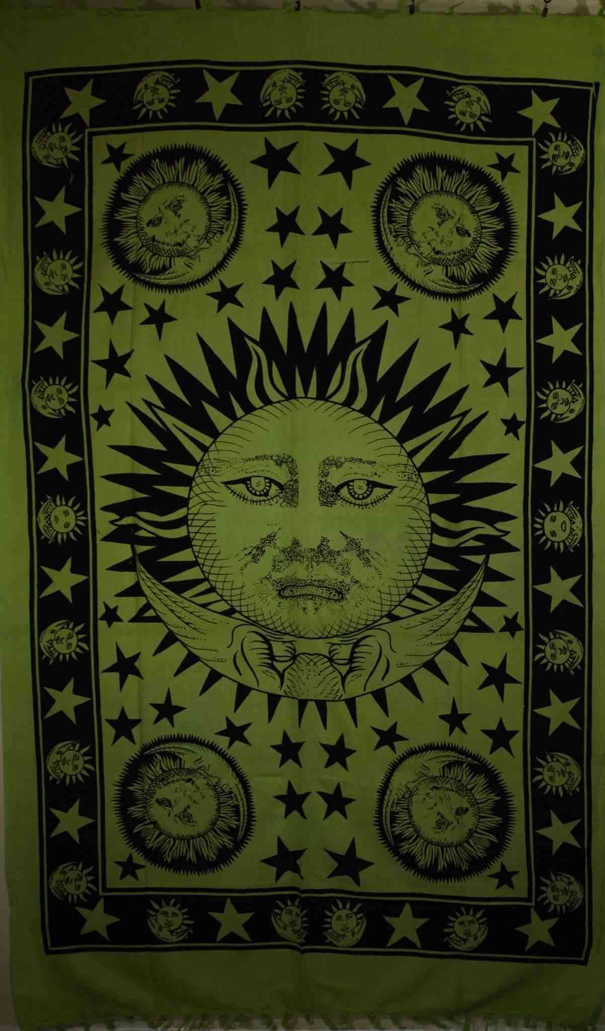 Nebesni slog sončna luna in zvezde tapiserija