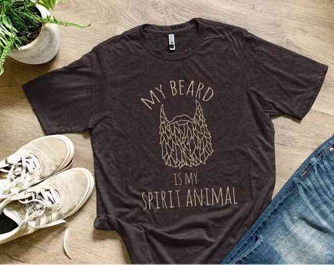 My Beard Is My Spirit Animal Men's T-shirts