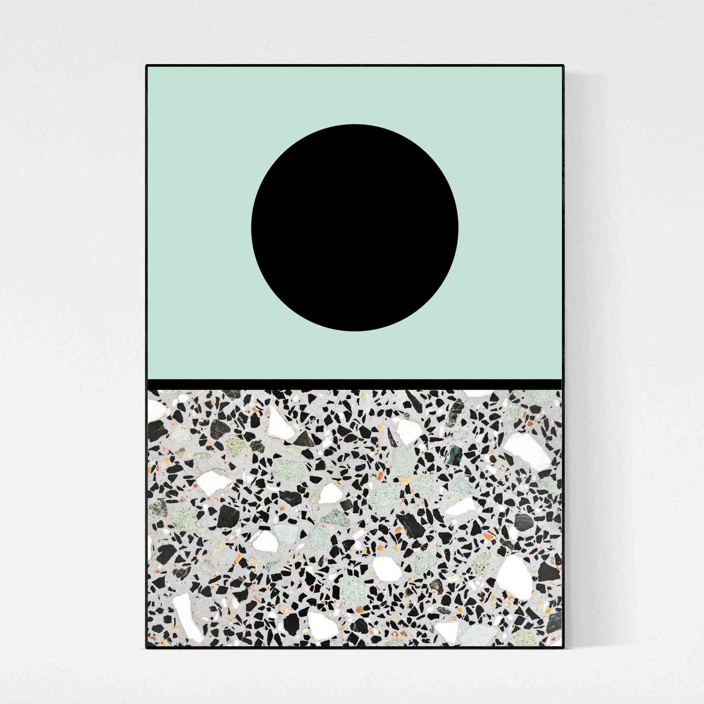 Minimalist Organic Design Poster Of Real Stone-abstract Graphic Art