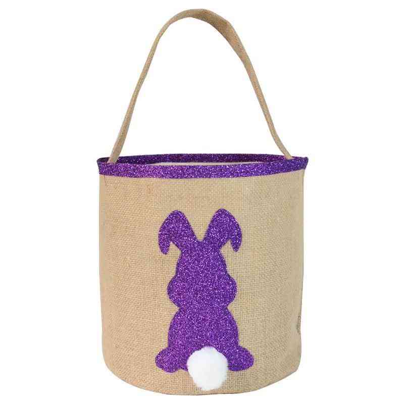 Purple Sparkle Bunny Basket