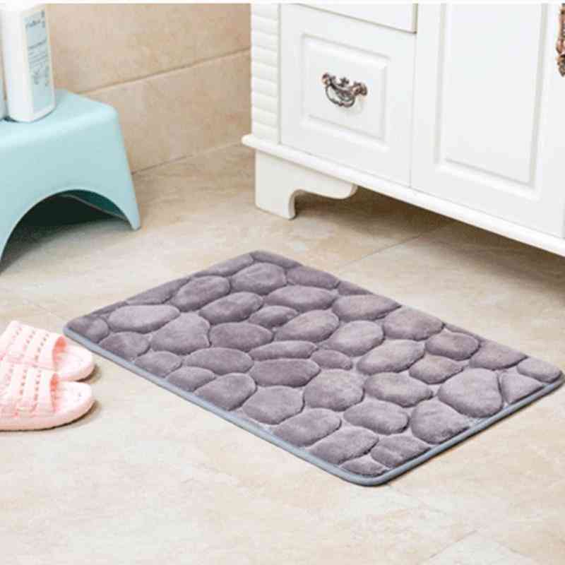 Non Slip Pebble Design Bathroom Carpet