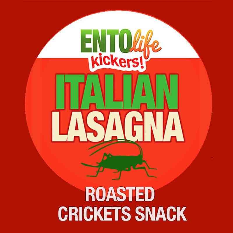 Mini-kickers Lasagna Flavored Cricket Snack