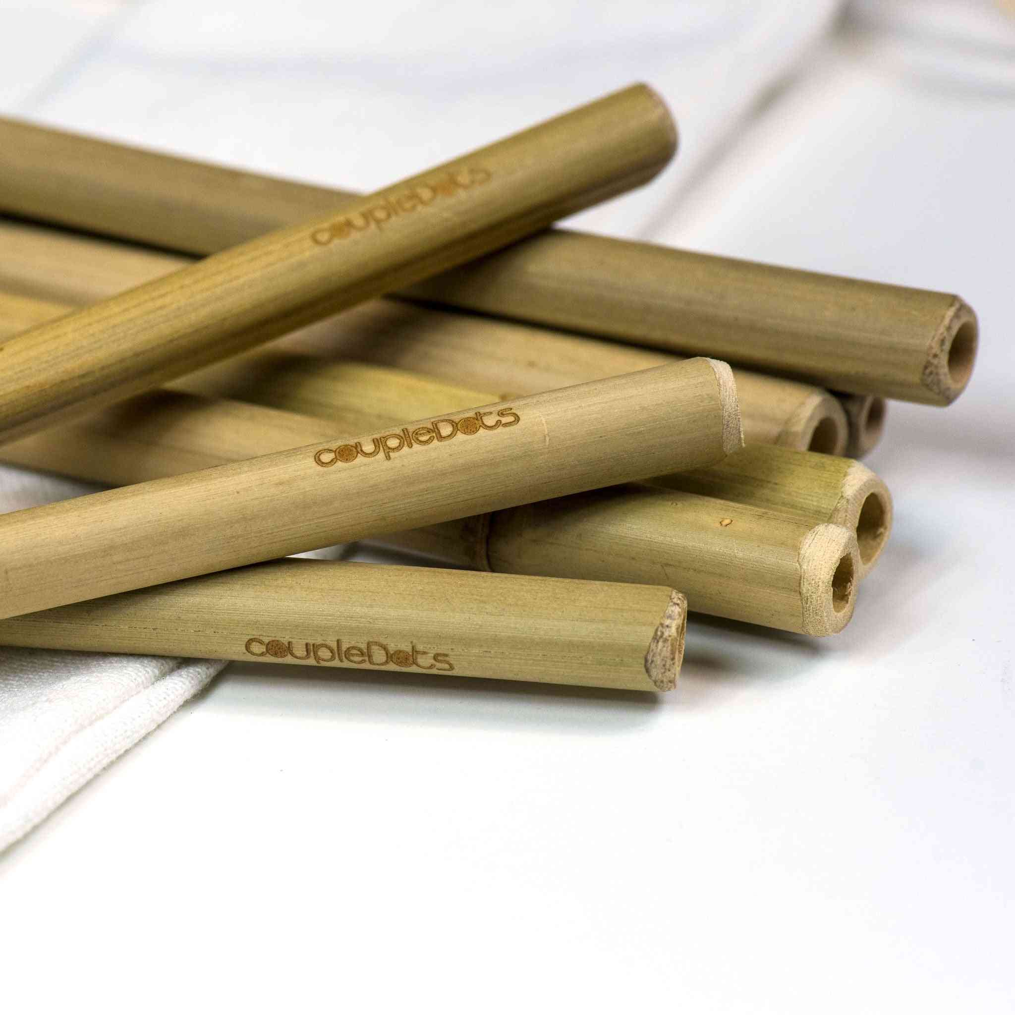 Canudos biodegradáveis de bambu