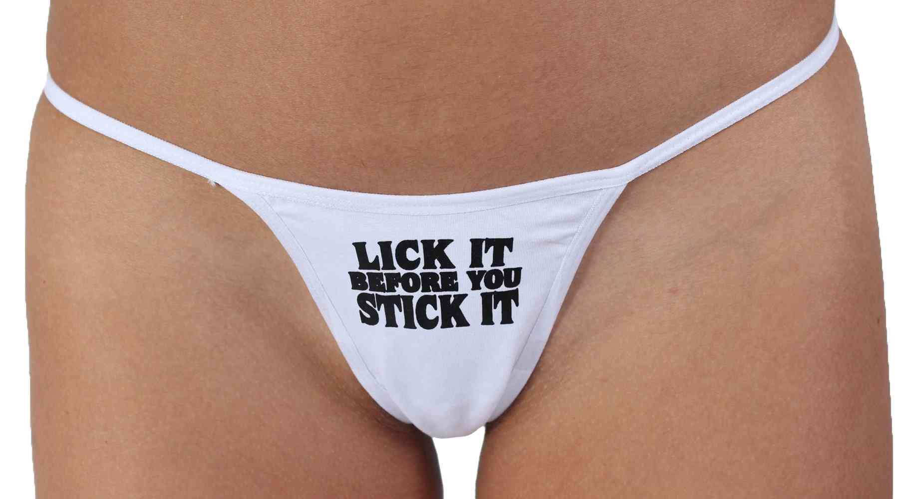 Lick It Before You Stick It-thong