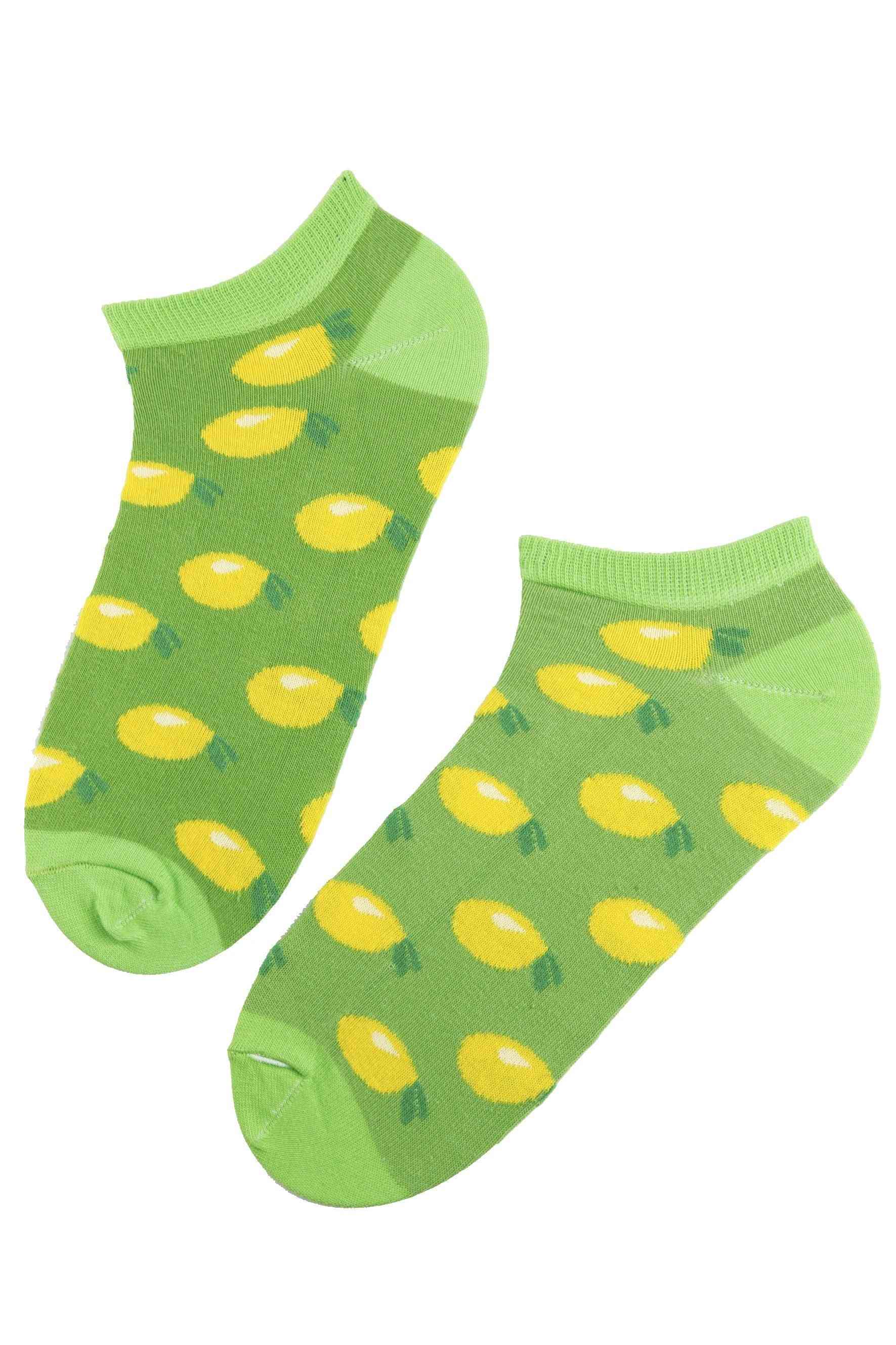Tief geschnittene Socken mit Zitronenmuster