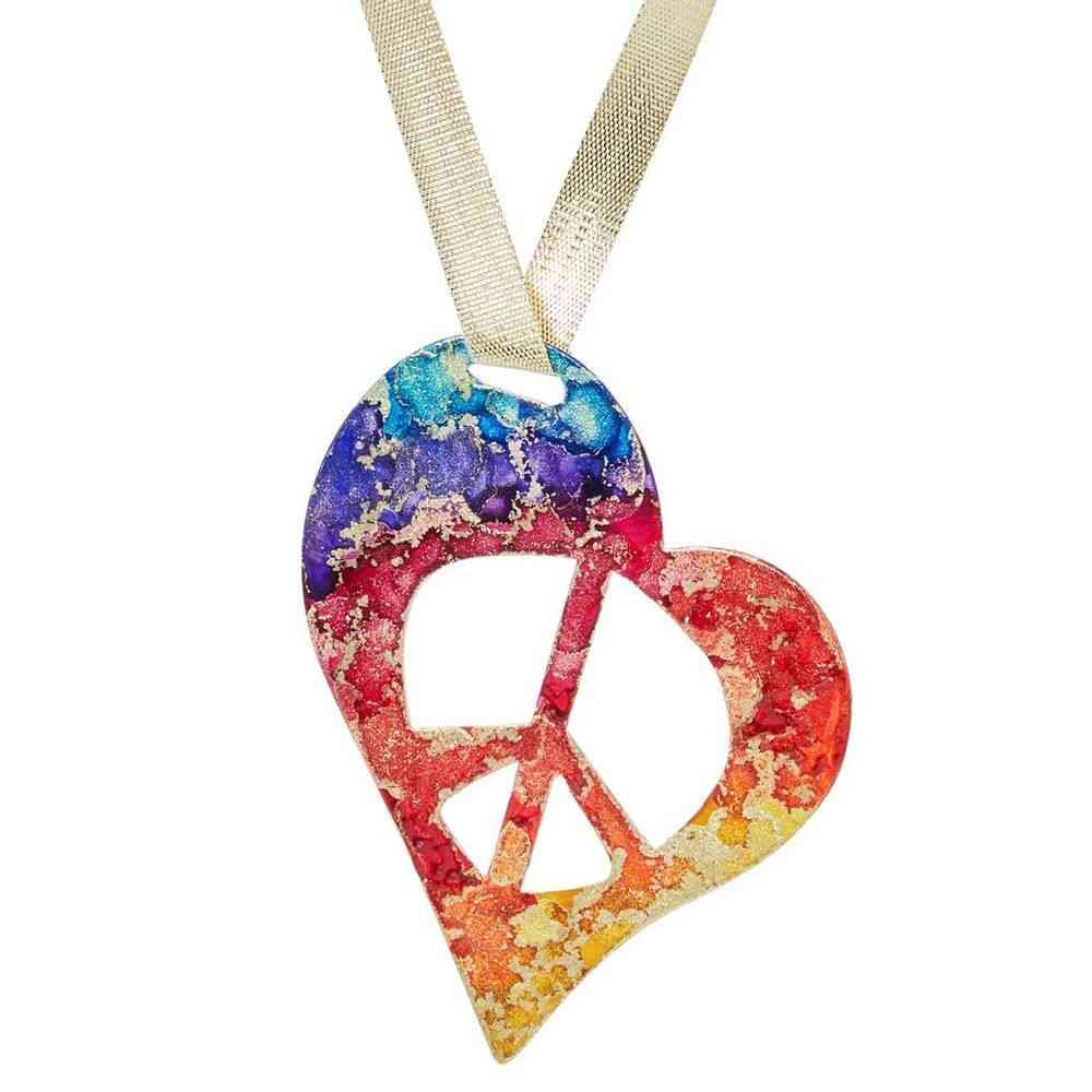 Ornamento di amore di pace arcobaleno