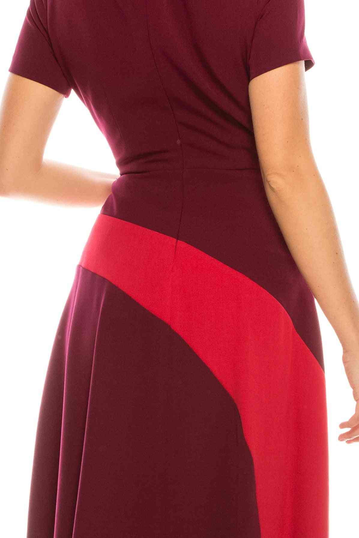 Colorblock A-line Dress