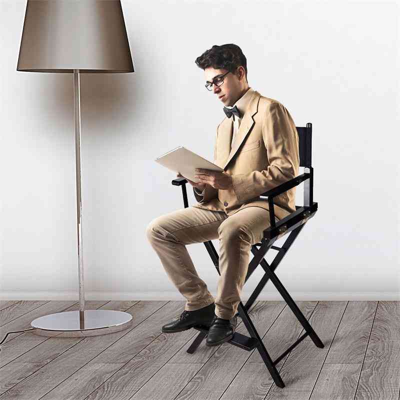 Professionele visagist opvouwbare stoel, stevig massief hardhouten frame