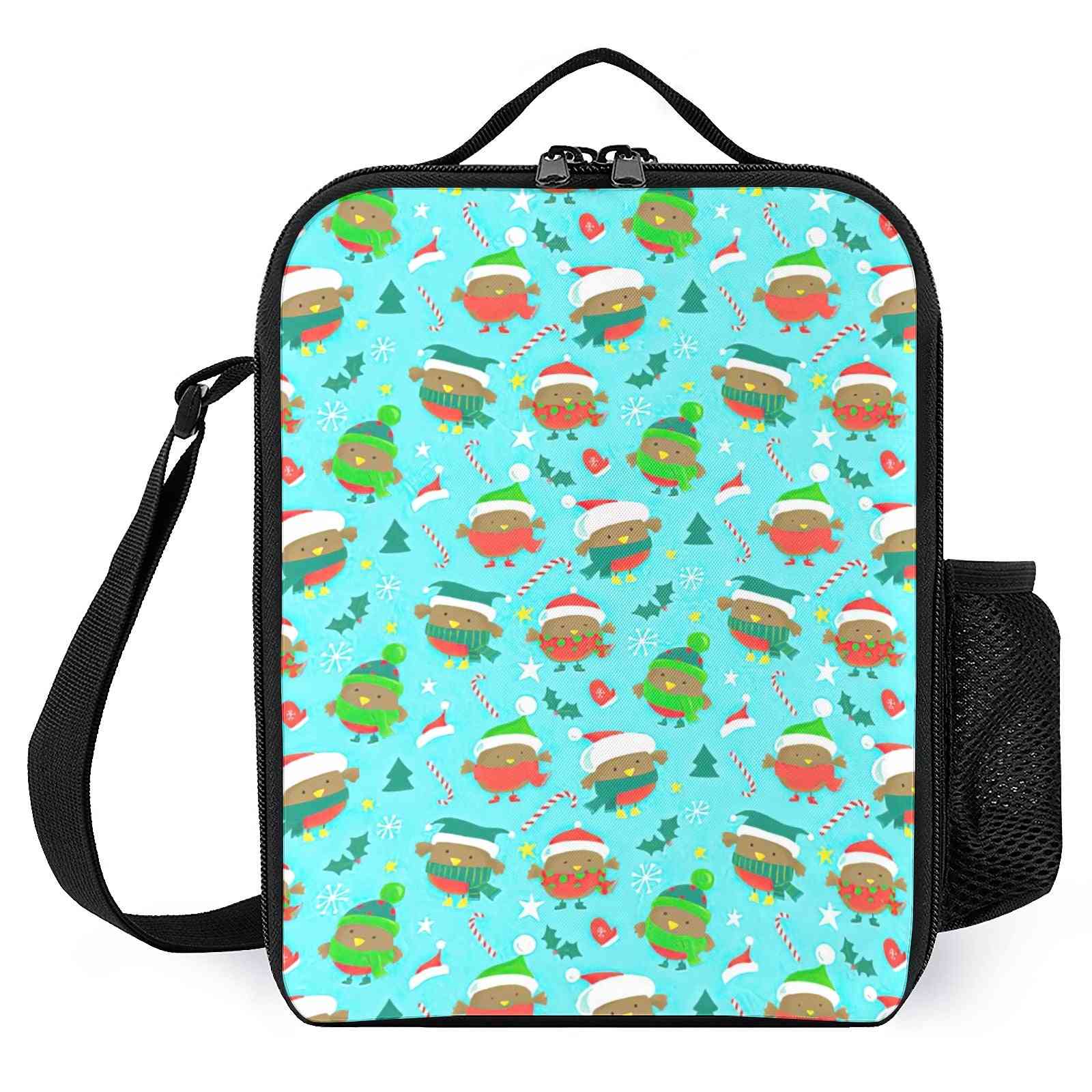 Christmas Holiday Robin Birds Printed Lunch Bags