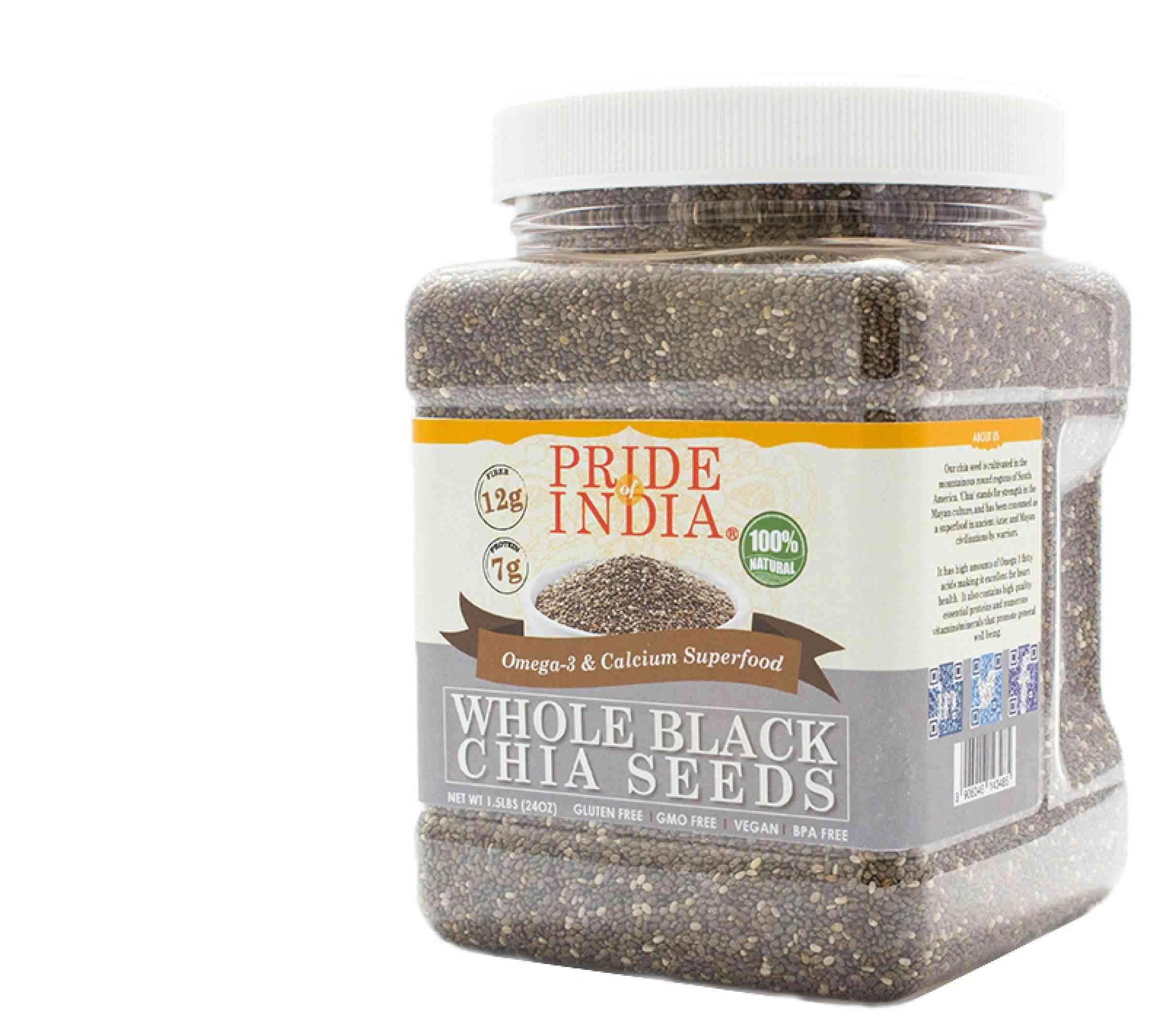 Whole Black Chia Seeds Omega-3