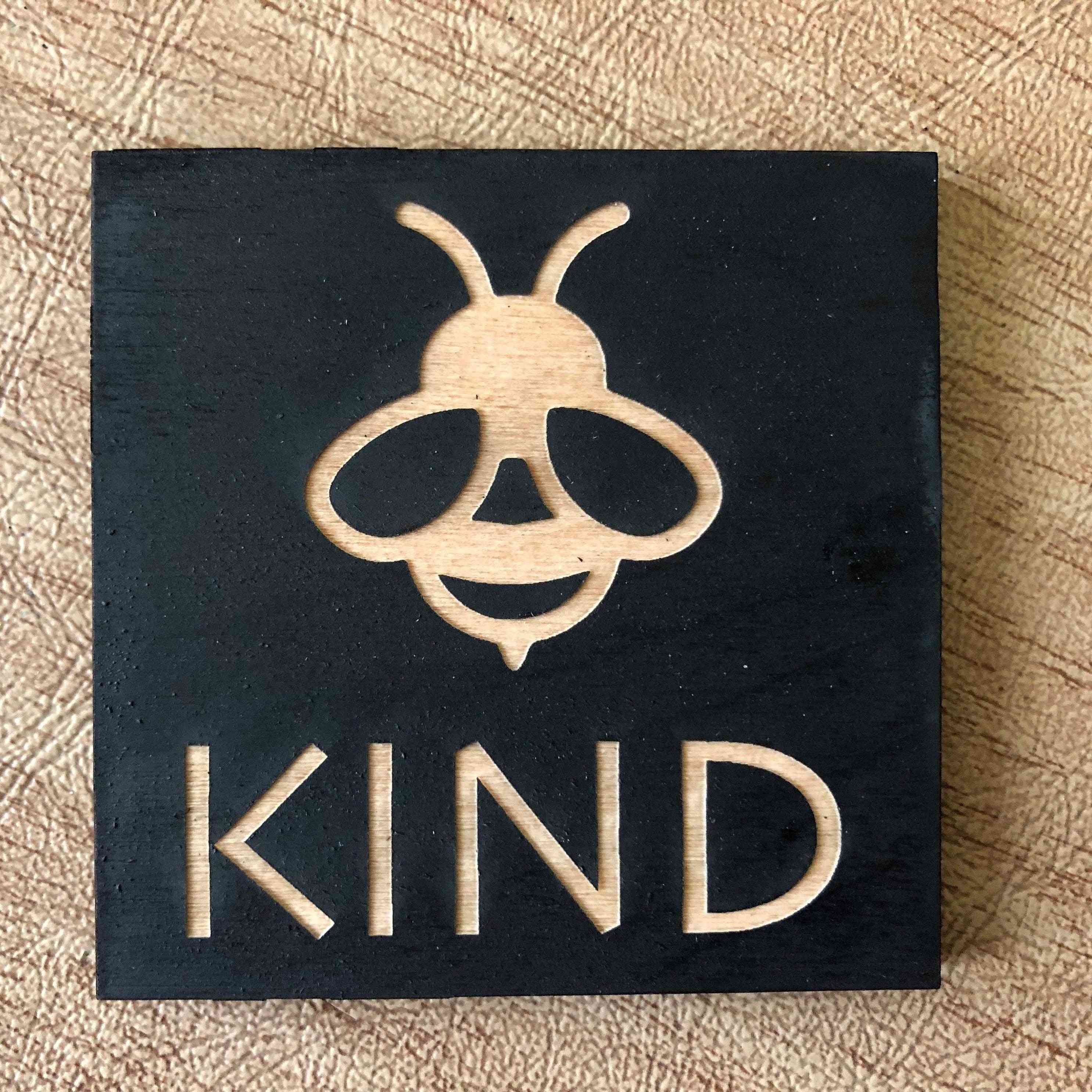 Bee Kind-painted Wood Magnet