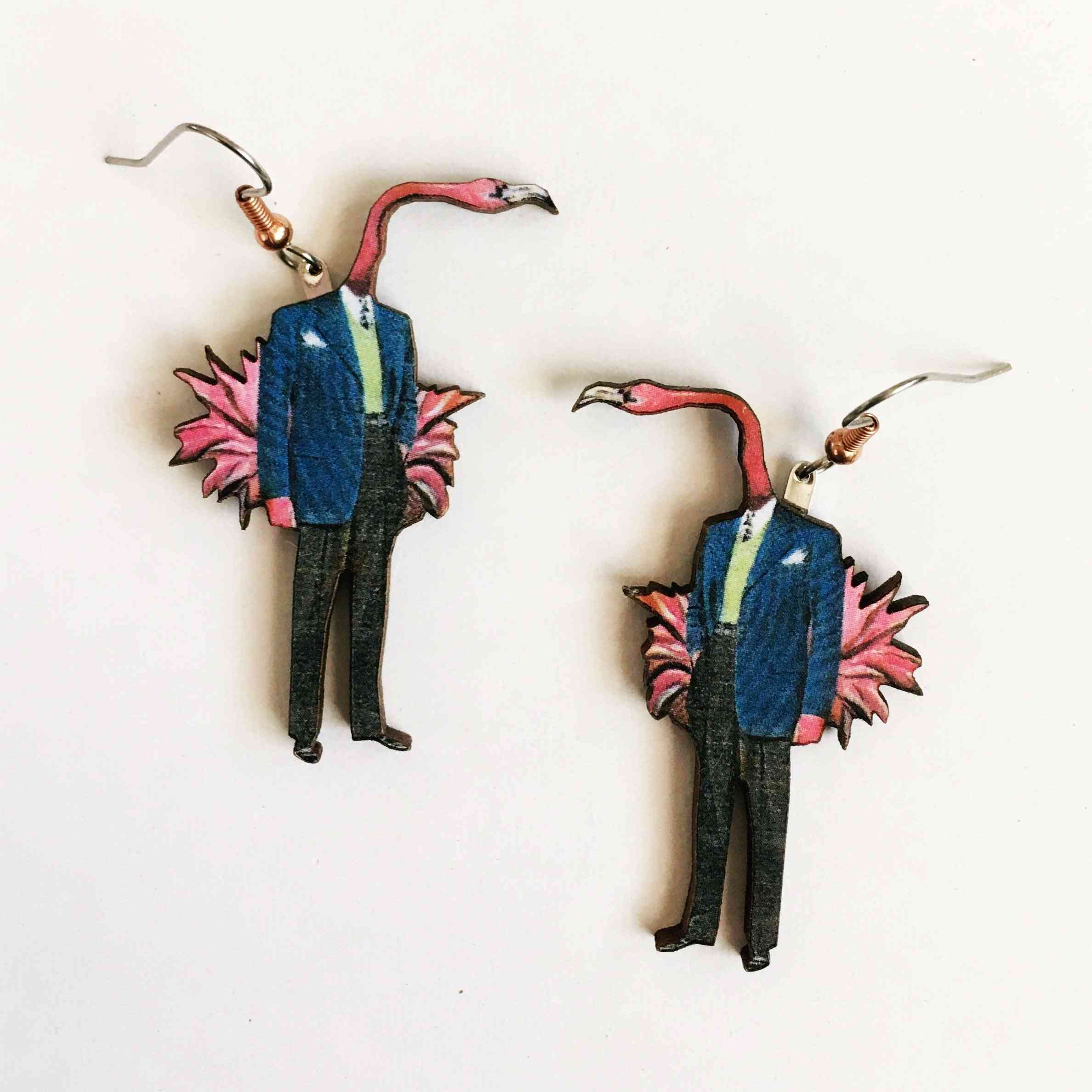 Unique Flamingo Earrings