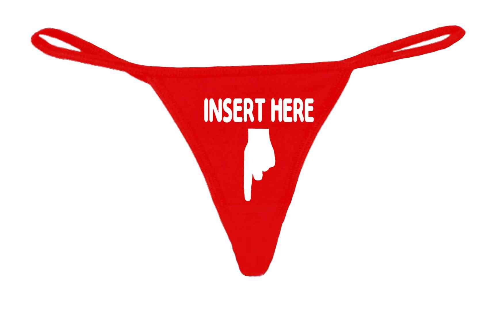 Women's Thong Insert Here Tanga G-string Lingerie Panties