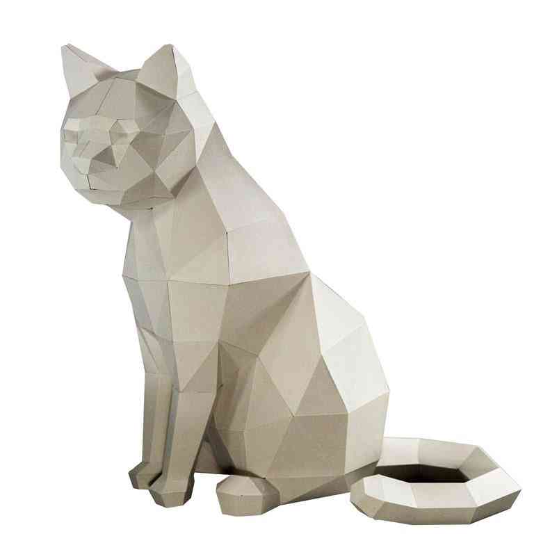 3d Paper Craft Cat Model