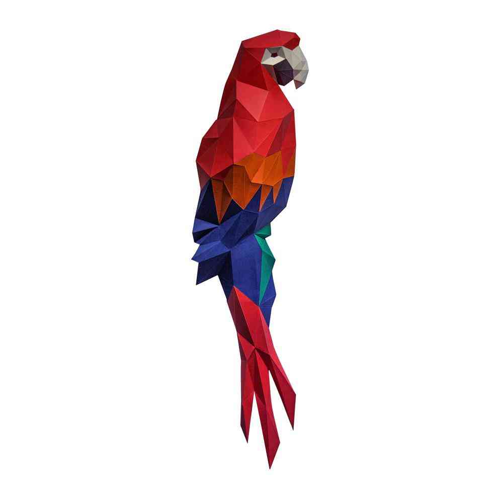 Artă de perete Macaw-ambarcațiuni de hârtie