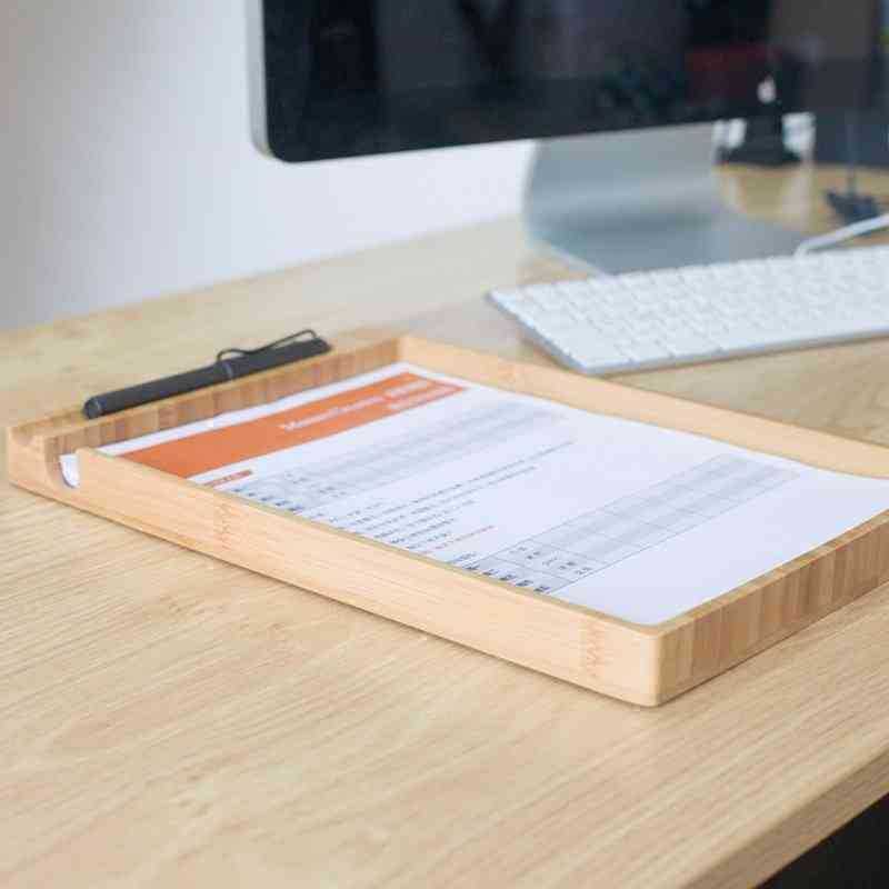 Bandeja de escritorio de madera para documentos