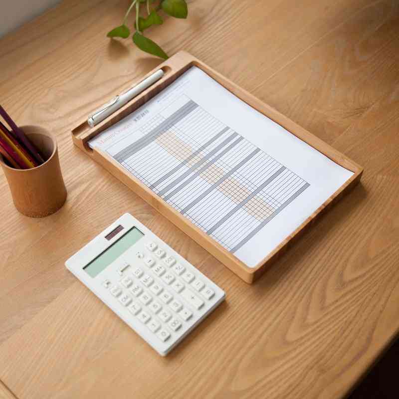Wooden Document Desk Tray