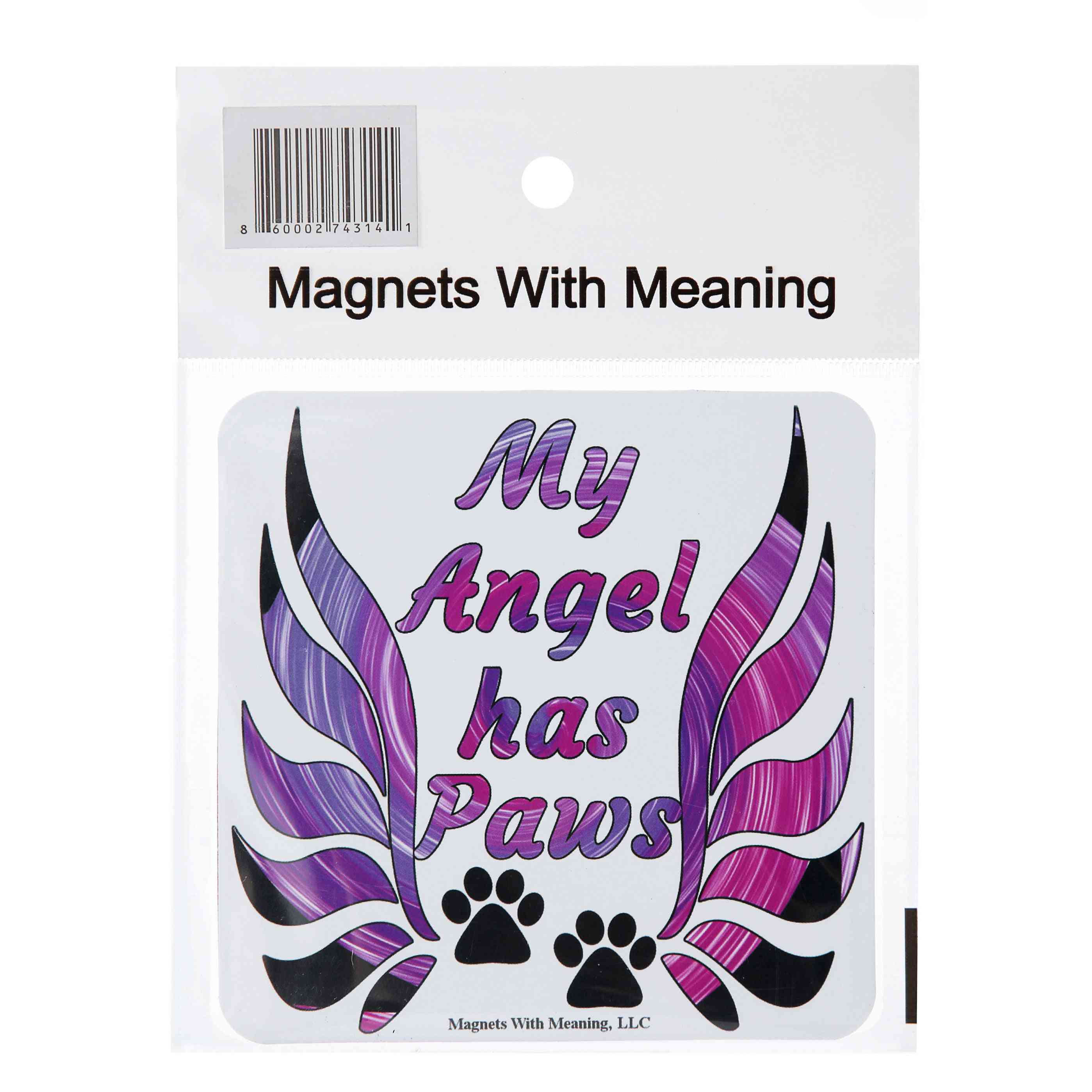 My Angel Has Paws Refrigerator Magnet