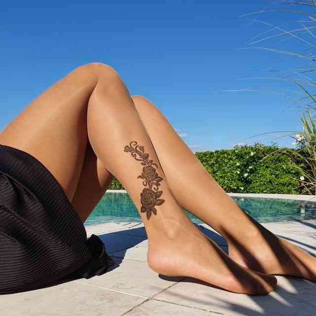 Tatuering imitation naken tights för kvinnor