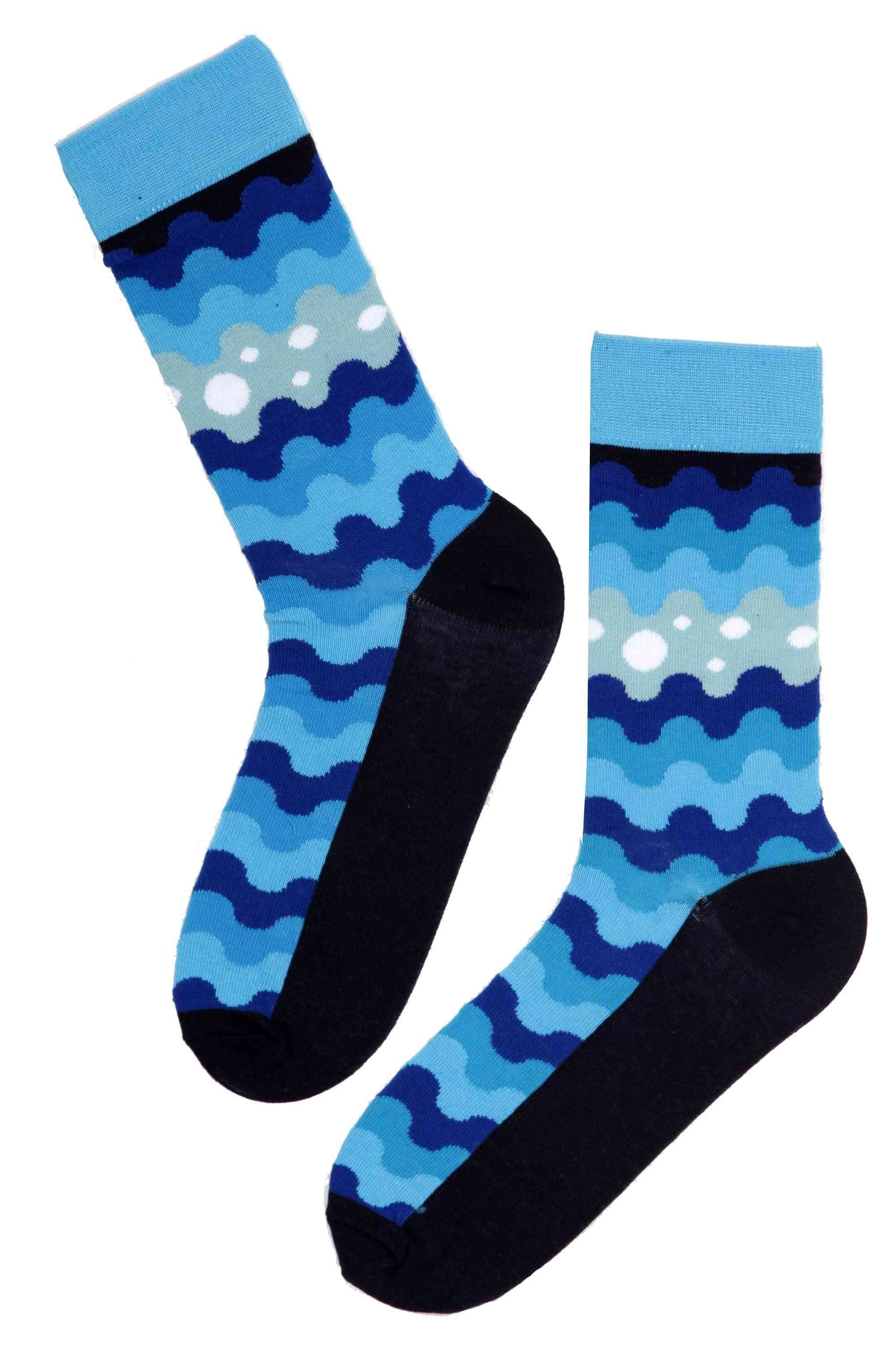 Vlněné vzorované bavlněné ponožky