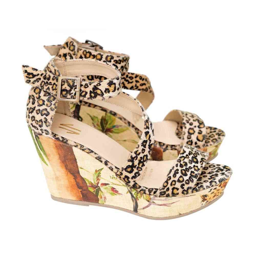 Espadrille Wedges, Silvia Cobos Tropical, Cheetah Print Sandals