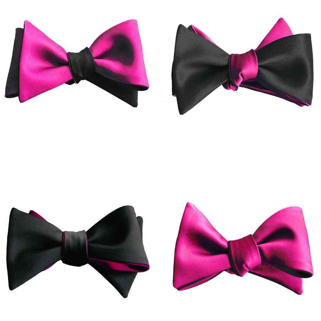 Crna & fuksija žarko ružičasta leptir leptir leptir kravata
