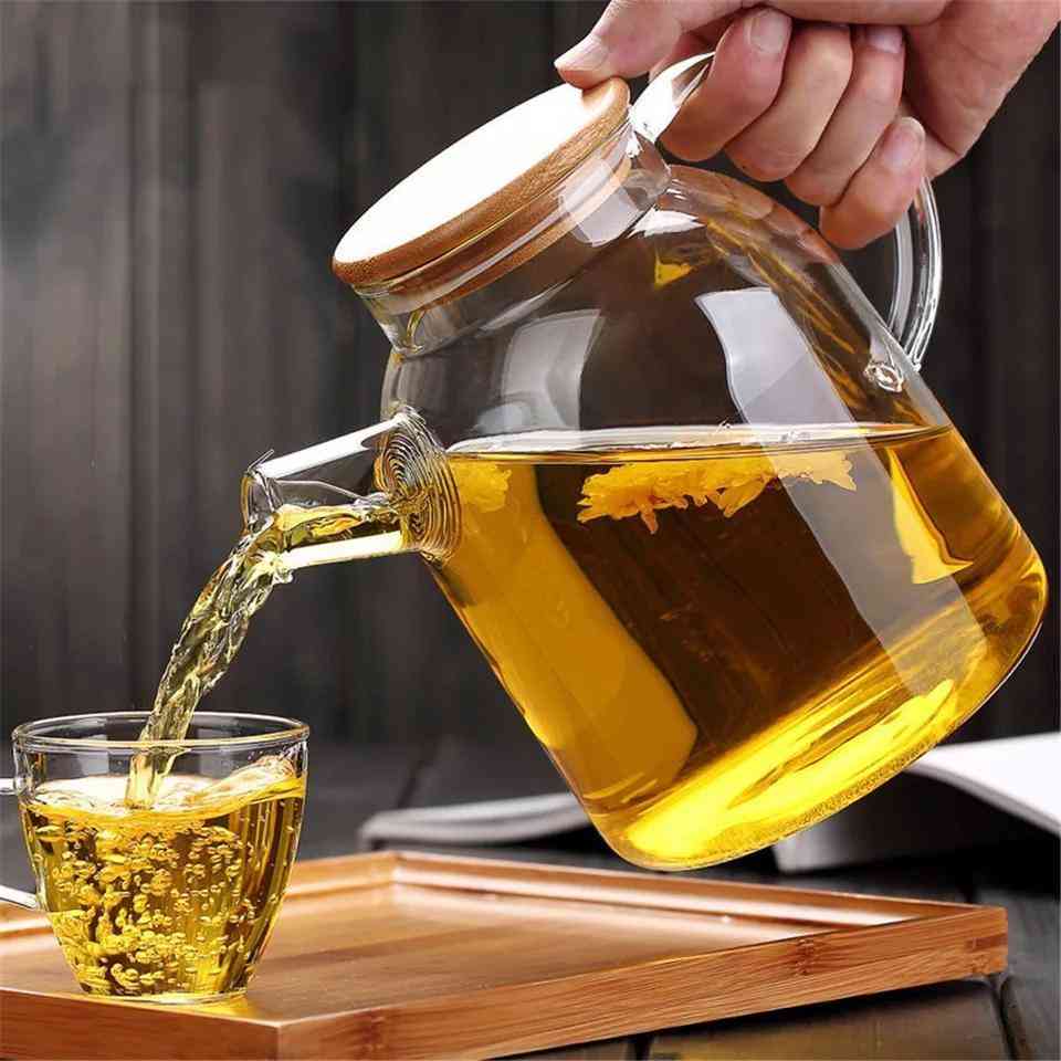 Bouilloire à thé en verre de luxe de 1800 ml