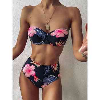 ženski kupaći kostim visokog struka,push up bikini