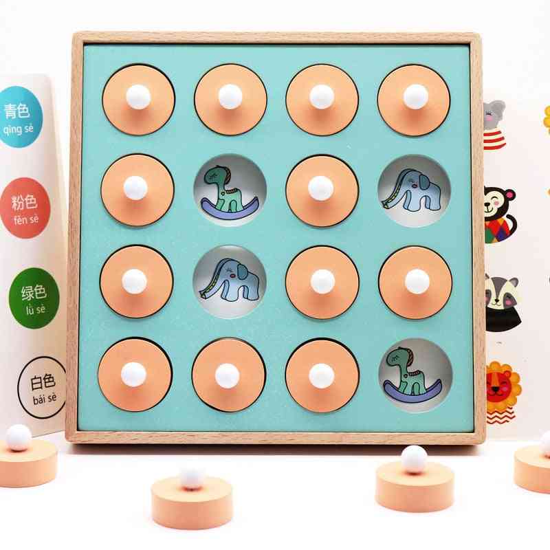 Wooden Memory Chess Game Match Stick Fun Blocks Board Educational Toy