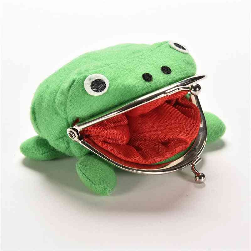 Frog Shape Cosplay  Soft Furry Coin Purse Wallet