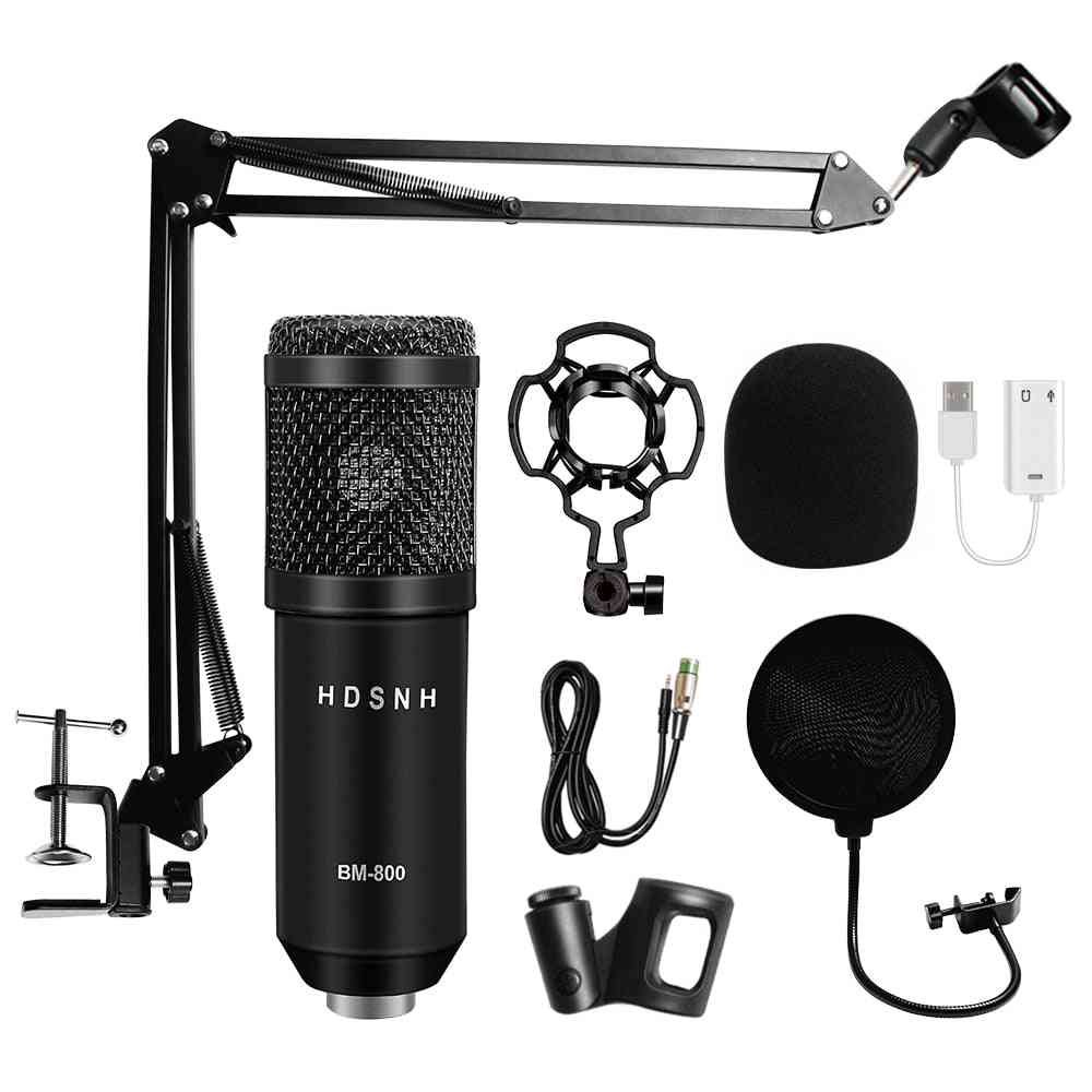 Microfon de înregistrare cu condensator cu fir bm-800 karaoke bm800